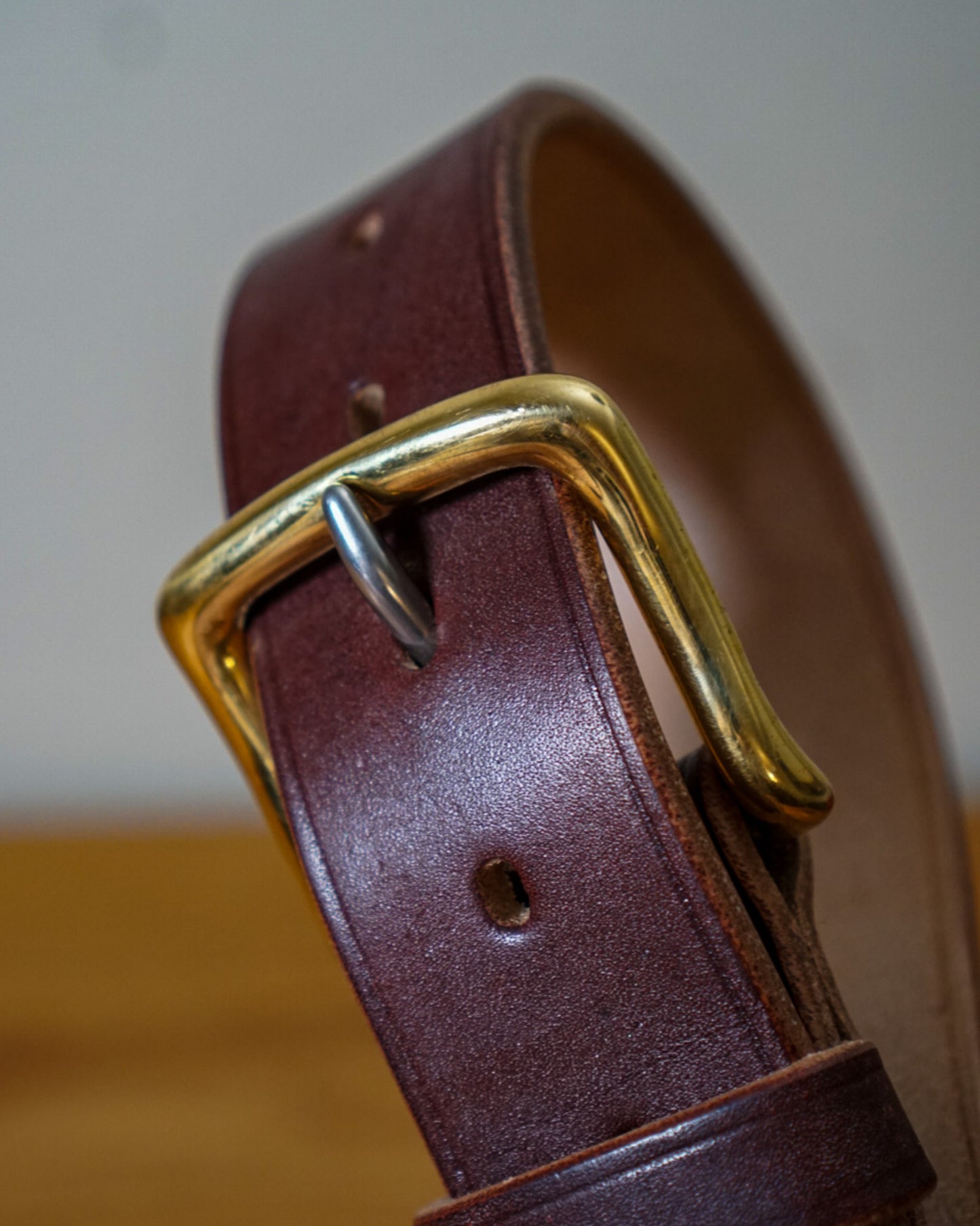 1.5" J&FJ Baker Oak Bark Bridle Leather Belt